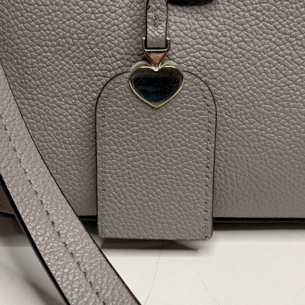 Kate Spade Margaux Medium Satchel True Taupe Women's Pebbled Leather Bag Purse